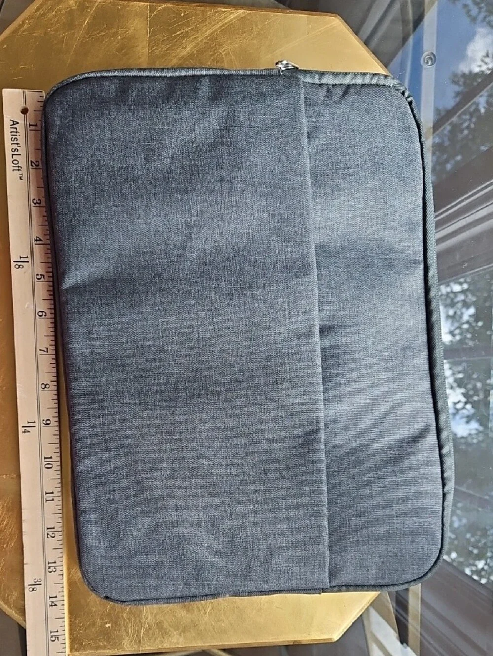 Gray Laptop Sleeve Bag with Dual Front Pockets
